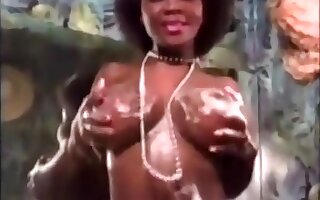 Ebony wet shirt dancer stripper big boobs vintage probably brazilian